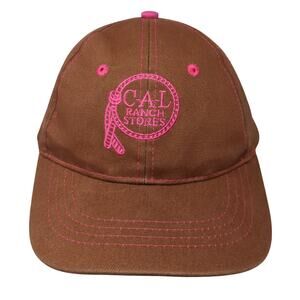 CAL Ranch Stores Strapback Hat Brown One Size Embroidered Vent Holes